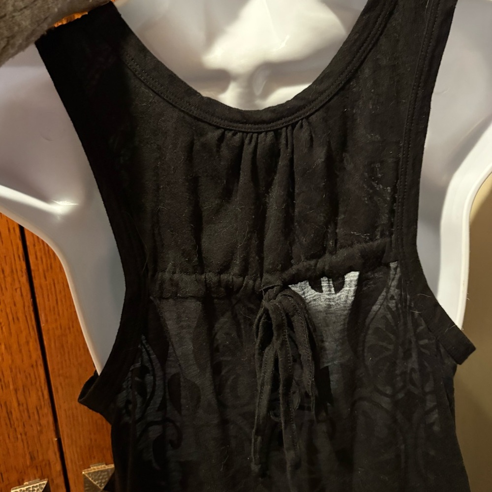 Black Burnout Swimsuit Cover-up Dress Medium - Picture 4 of 9